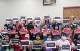 寶成緬甸工人集會抗議